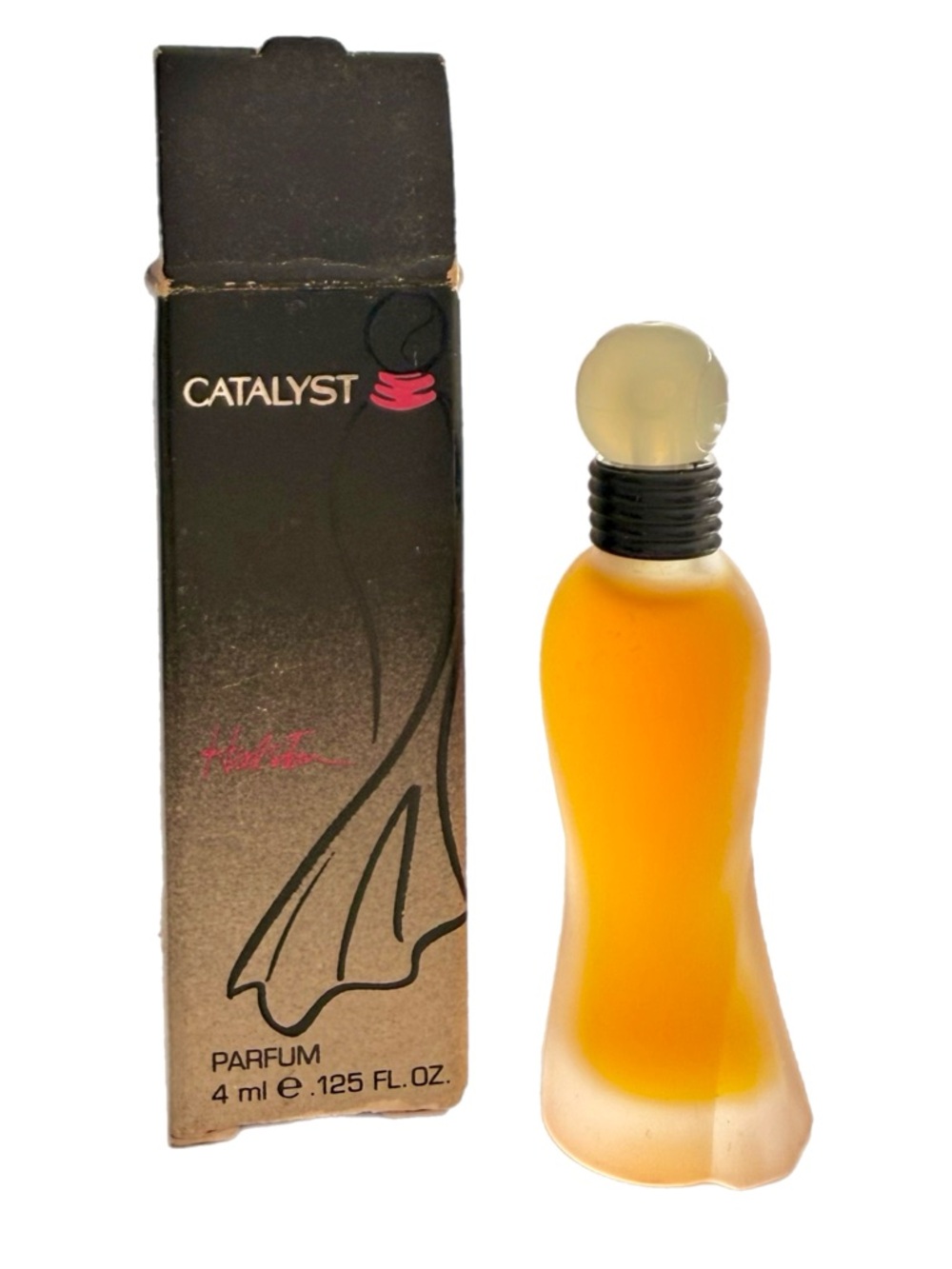 Halston Catalyst Elegant Frosted Glass Perfume Mini Flacon in Original Box